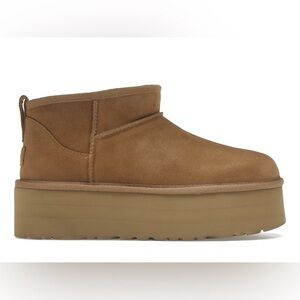 Platform UGGs ultra mini chestnut size 7